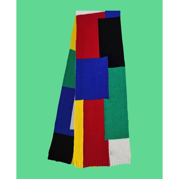 Men's Colorblocked Knit Scarf