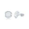 Stainless Steel, Brushed & Polished Cuff Links