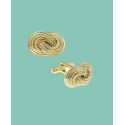 Jewelry 14K Gold-Plated Infinity Knot Cufflinks