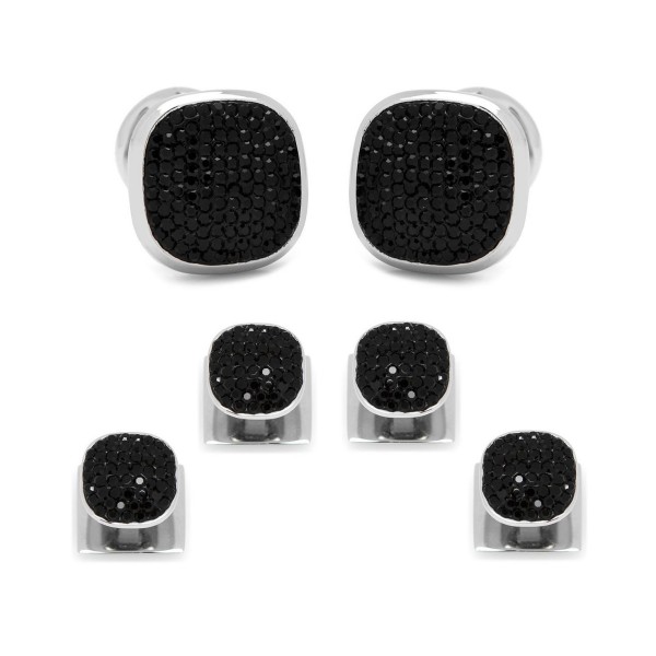 Stylish Men's Pave Cufflink Ensemble