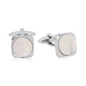 Stainless Steel And Stone Cufflinks