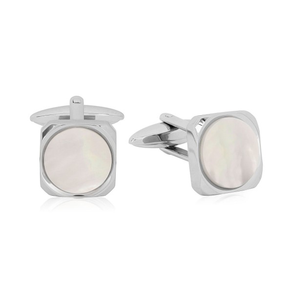 Stainless Steel And Stone Cufflinks