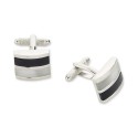 Men's Black Stripe Cufflinks