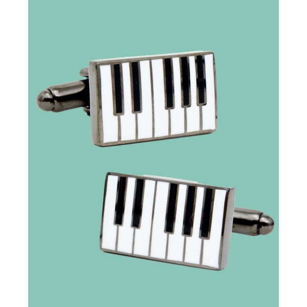 Enamel Piano Cufflinks