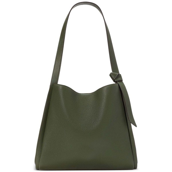 Pebbled Leather Large Shoulder Bag