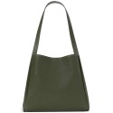 Pebbled Leather Large Shoulder Bag