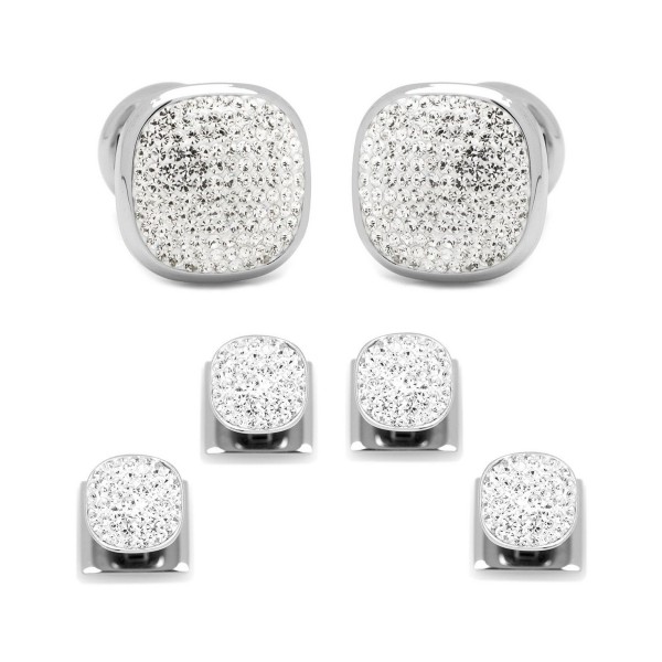 Men's Pave Cufflink and Stud Set