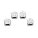 Men's Pave Cufflink and Stud Set