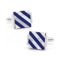 Floating Mother of Pearl Striped Cufflinks