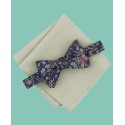 Men's Floral Bow Tie & Pocket Square Set