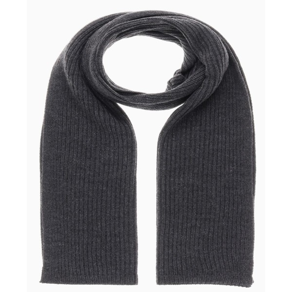 Men's Solid Rib Knit Scarf