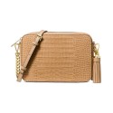 Medium Crocodile Embossed Leather Crossbody