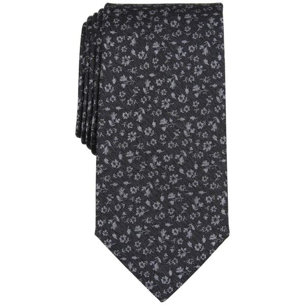 Elegant Blossom-Pattern Men's Tie