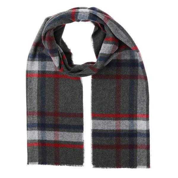 Men's Asymmetrical Plaid Scarf