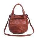 Women's Genuine Leather Pumpkin Bucket Bag