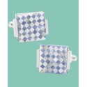 Floating of Checkered Cufflinks