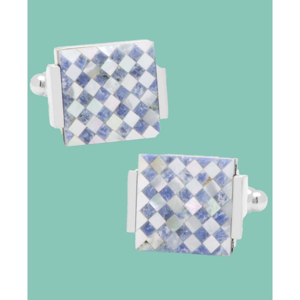 Floating of Checkered Cufflinks