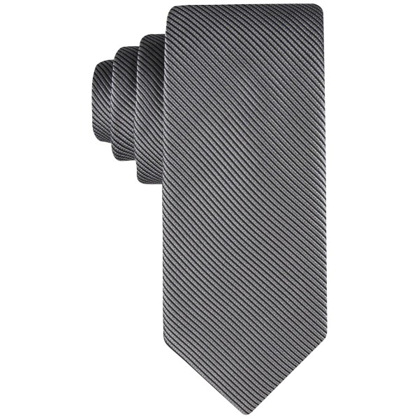 Men's Shiny Mini-Stripe Solid Tie