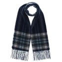 Men's Cashmere Border Plaid Scarf