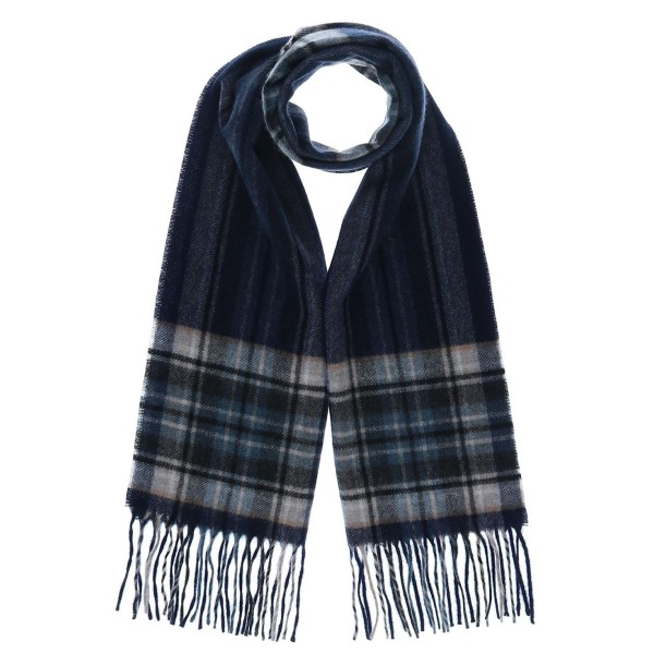 Men's Cashmere Border Plaid Scarf