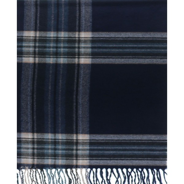 Men's Cashmere Border Plaid Scarf